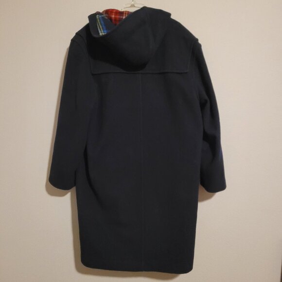 Vintage L.L. Bean Wool Navy Blue Peacoat with Hood, Women's Size 8 - Picture 2 of 8